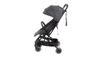 Black stroller on a white background