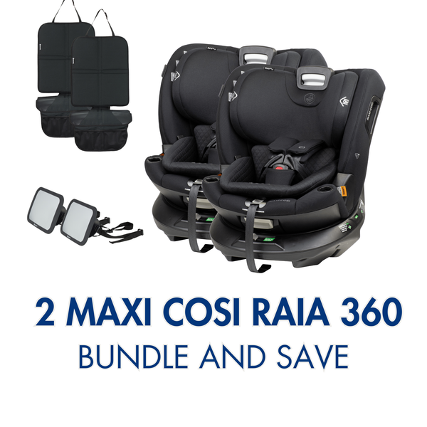 Maxi Cosi Raia 360 Twin Car Seat Bundle