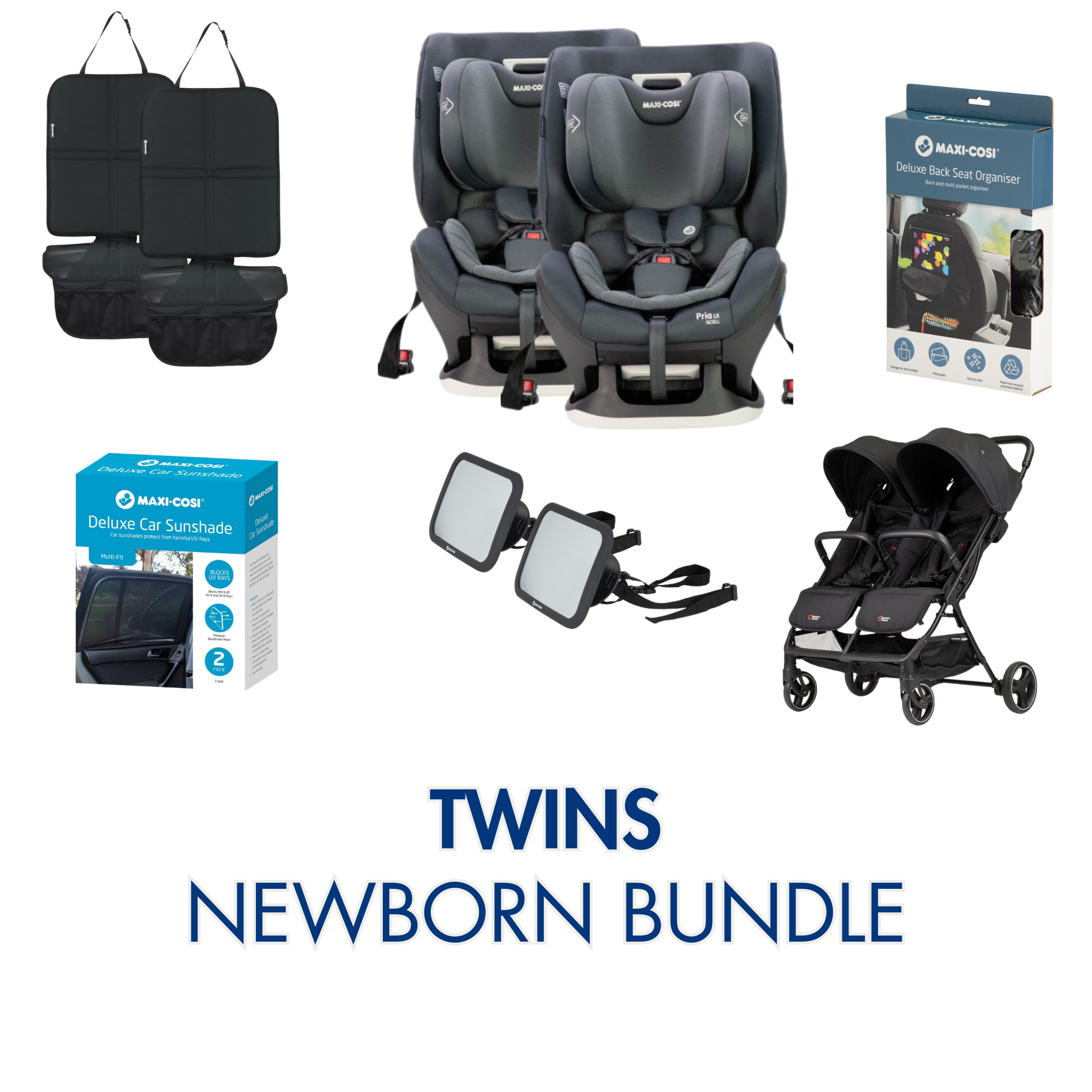 Newborn Twins convertible car seat bundle