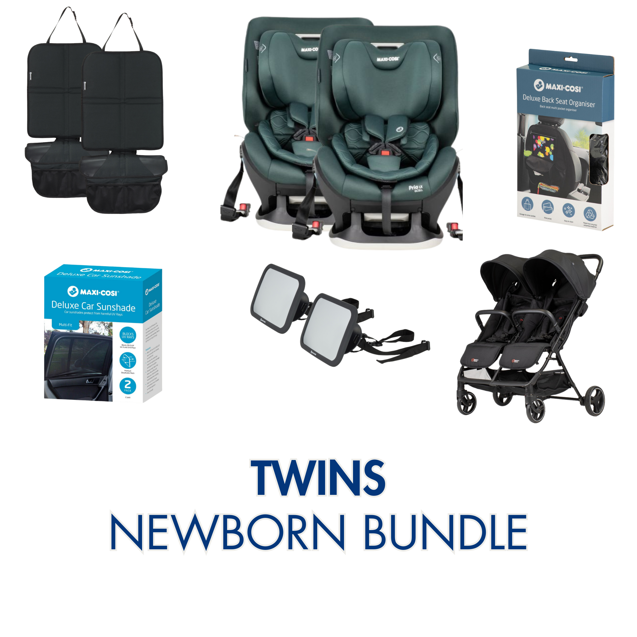 Newborn Twins convertible car seat bundle