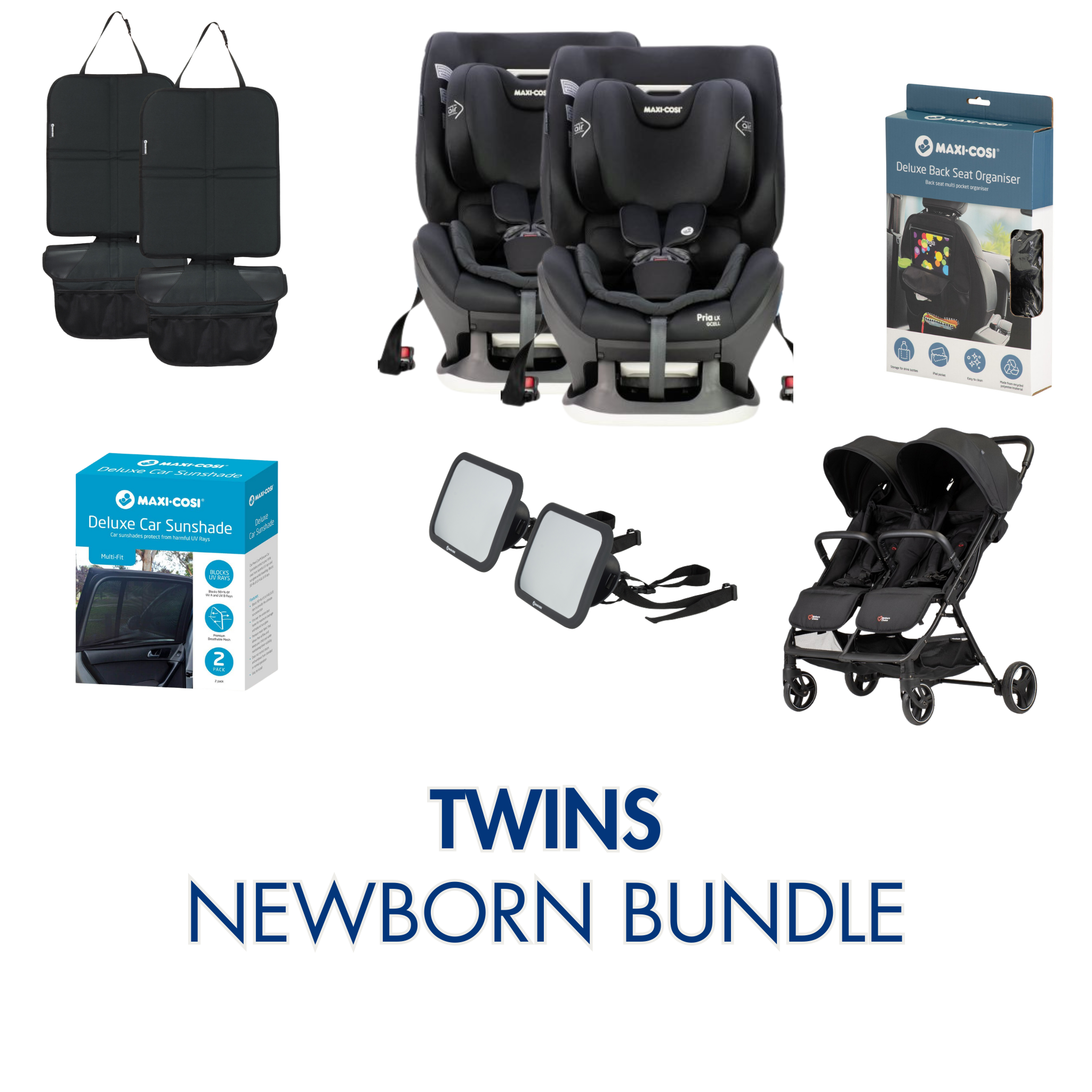 Newborn Twins convertible car seat bundle